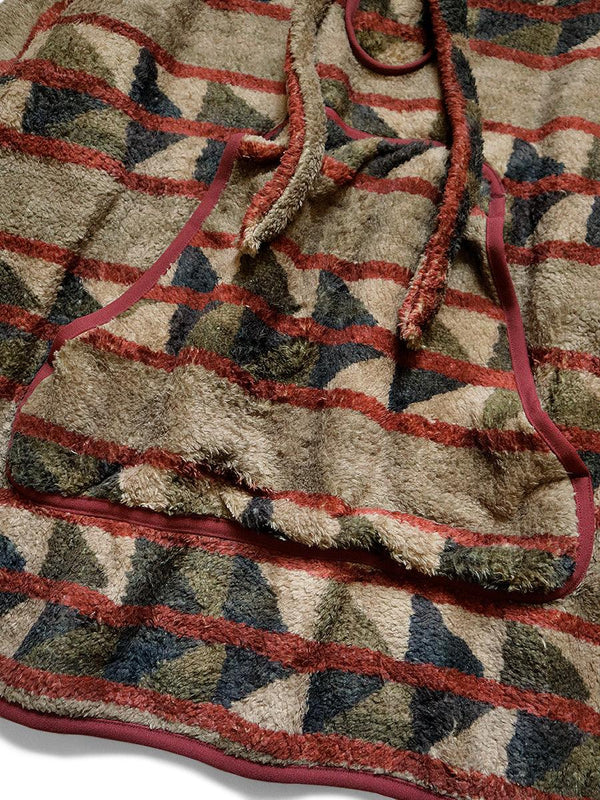 Kapital Pueblo Stripe Fleece Baja Hoodie Sweater