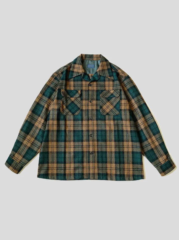 Kapital wool check board shirt  (long sleeve)