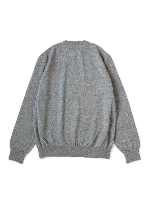 Kapital 12G wool crew neck sweater (lady blue quilted)