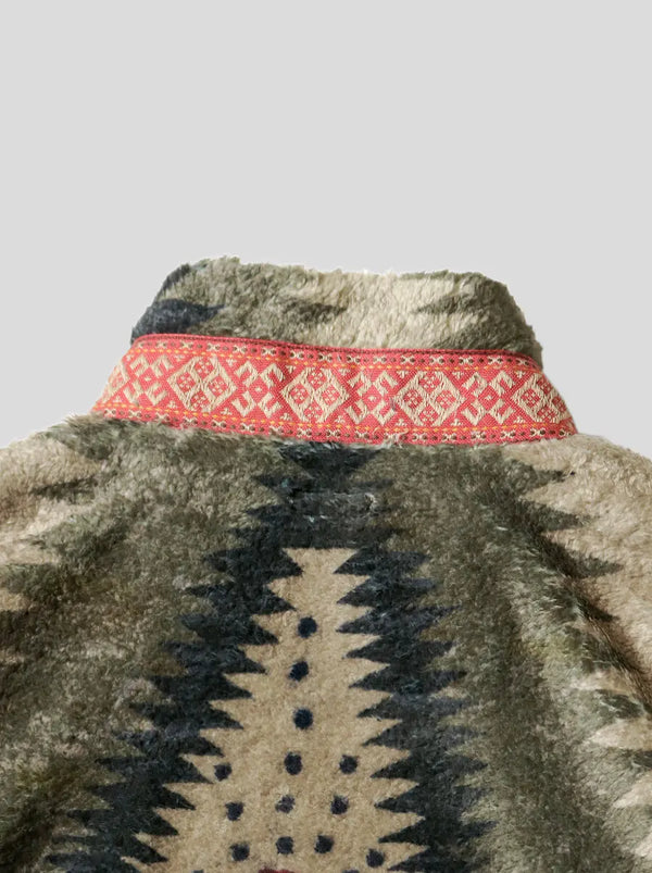 Kapital Thunder mother pattern fleece ZIP blouson Mary Sweater