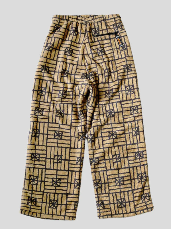 Kapital Folk domino pattern fleece easy straight pants