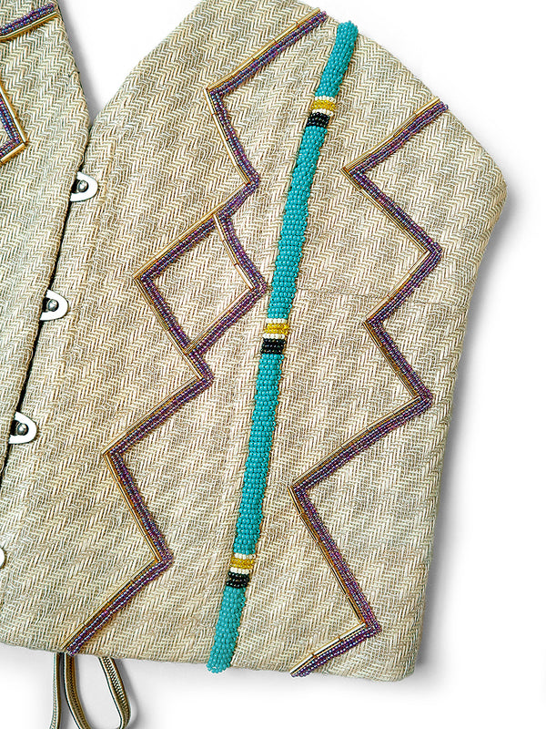 Kapital Linen plover corset (bead embroidery) women