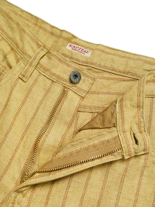 Kapital Cotton Linen Gibson Stripe 5P OKABELLBO Pants – HARUYAMA