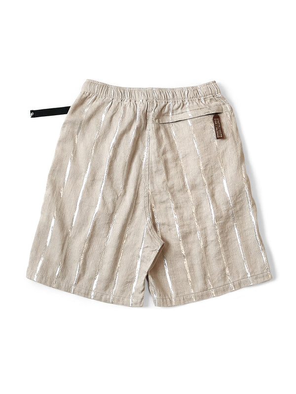 Kapital Linen Glitter Phillies Stripe Easy Shorts Pants