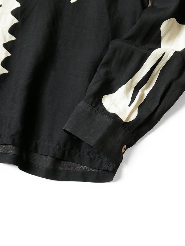 Kapital Silk Rayon BONEpt Rangle Collar Open Collar Shirt (long sleeve)
