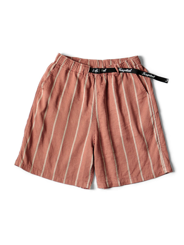 Kapital Linen Phillies Stripe Easy Shorts pants