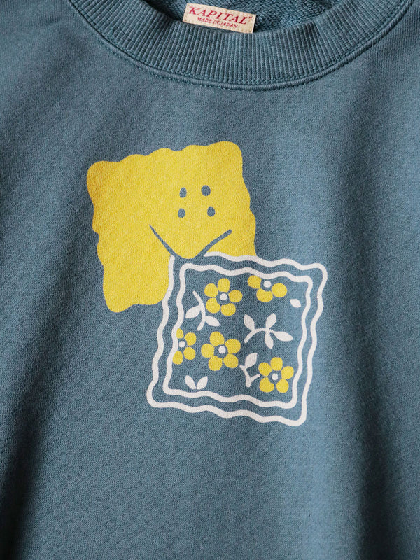 Kapital 30/- Reverse Fabric COOKIE Pocket Crew Sweater (PECKISH RAINBOWYpt)