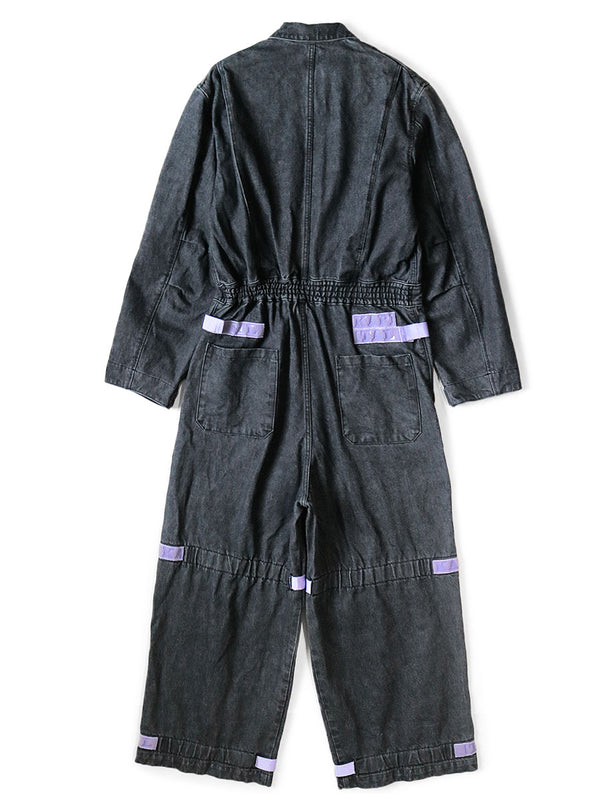 Kapital 14oz Black x Kinari Denim Nouvelle Shuttle Jump Suit pants