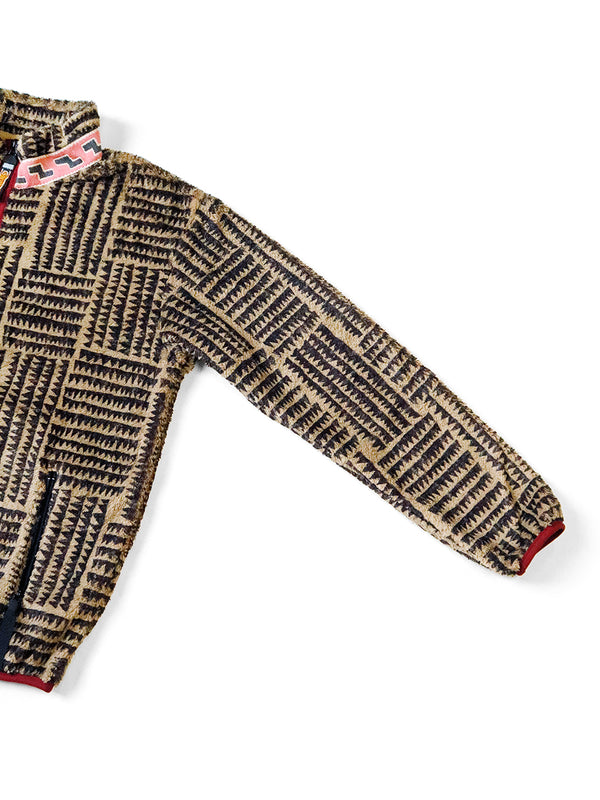 Kapital Hacksaw Block Pattern Fleece ZIP Blouson sweater
