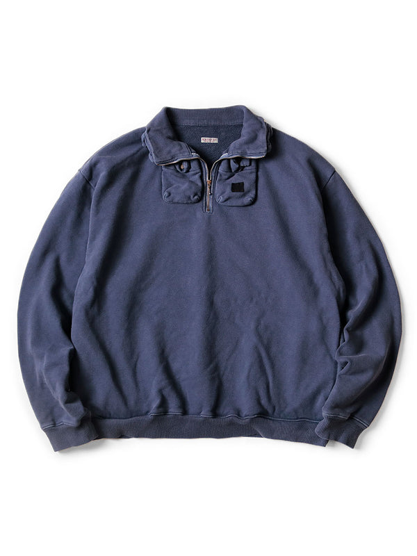 Kapital Nickel 4 Half-Zip Sweater with Reverse Fabric
