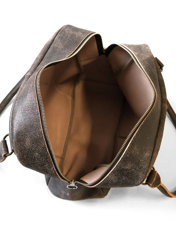 Kapital Crack Leather Fargo Bag (Small)