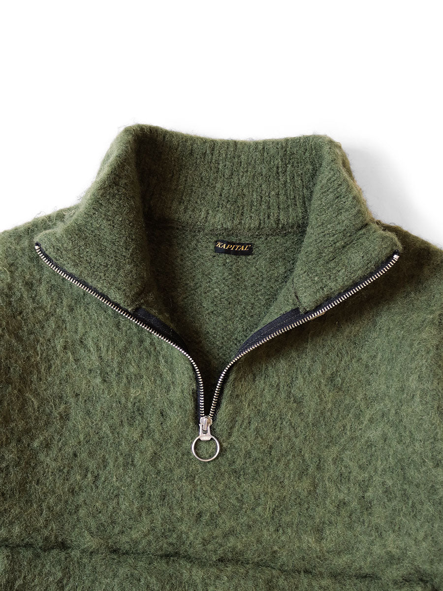 Kapital 5G Mohair Half-Zip Anorak sweater