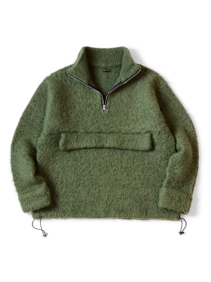 Kapital 5G Mohair Half-Zip Anorak sweater