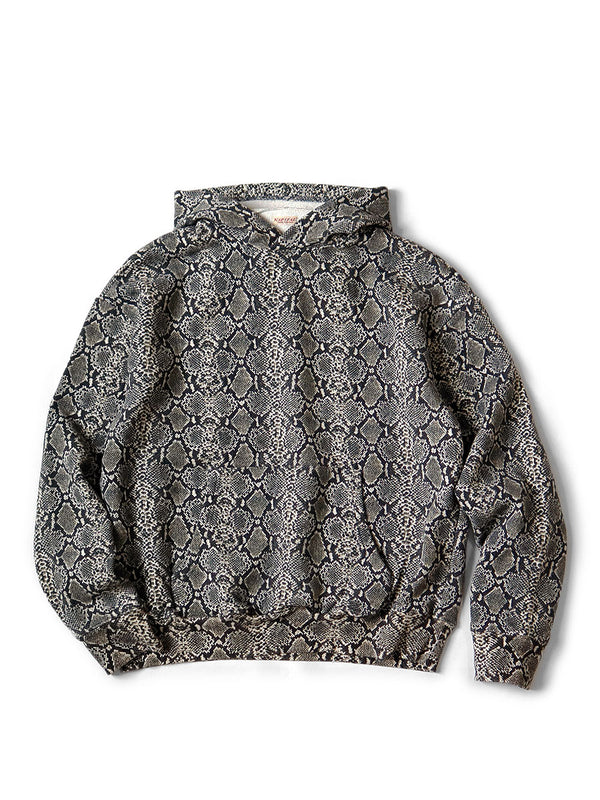 Kapital Fleece snake pattern hooded sweatshirt sweater