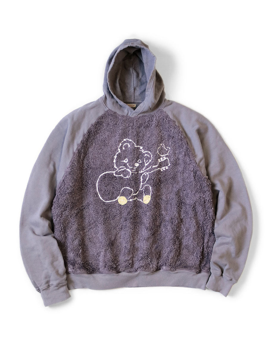 Kapital 30/- Back Fleece x Fur Grizzly Hooded Sweater (Little Bear