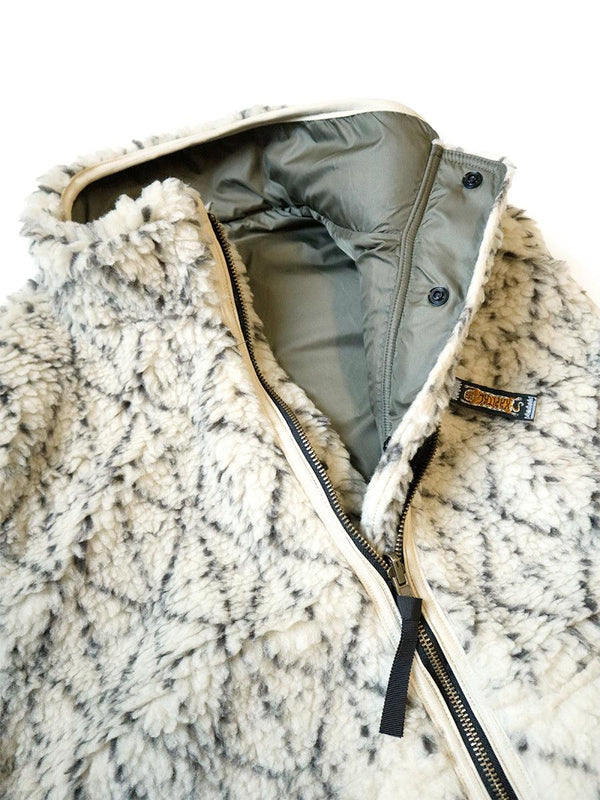 Kapital Dogi Sashiko Boa Fleece Reversible Vest