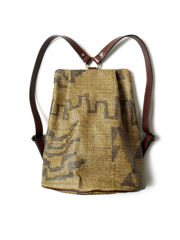Kapital Hopi basket pattern canvas backpack bag