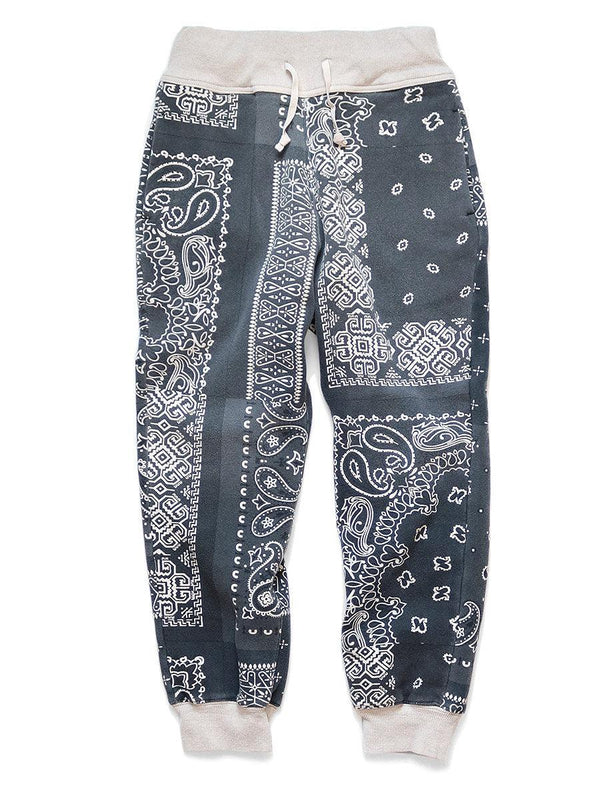 kapital Fleece bandana pattern sweatshirt rib pants