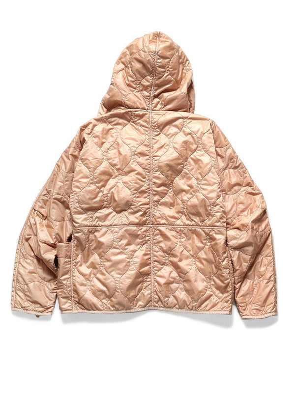 Kapital Uneven dyed nylon quilted lining ring coat jacket