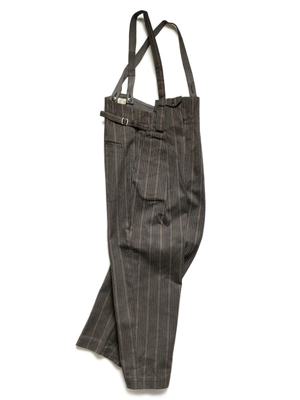 Kapital Retro heather stripe bash overalls pants