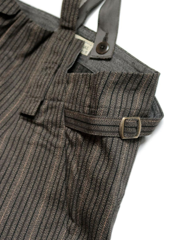 Kapital Retro heather stripe bash overalls pants