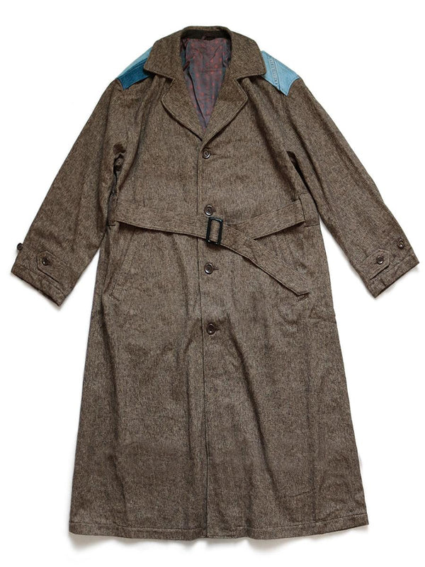 Kapital 코튼 트위드 드래깅 코트 재킷