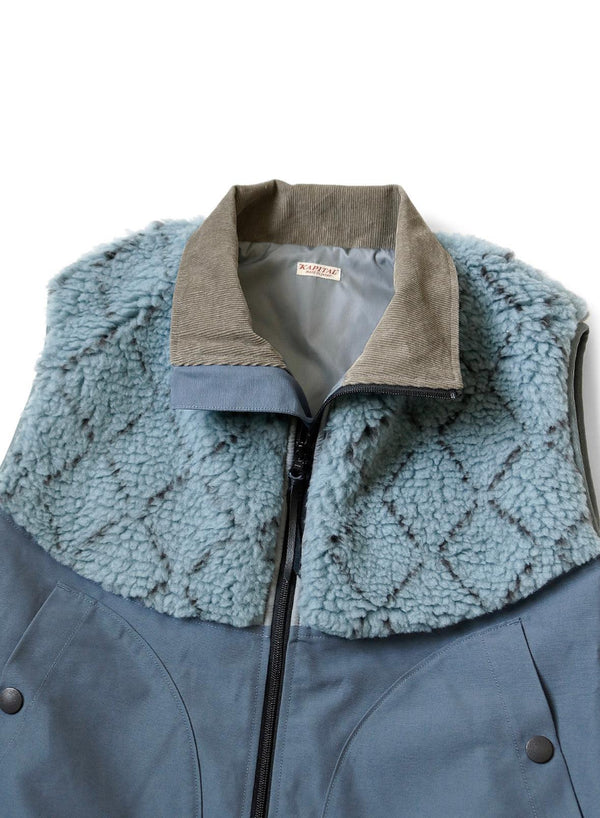 Kapital Sashiko fleece hutte vest