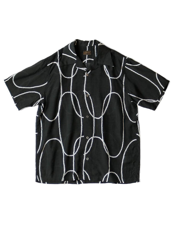 캐피탈 실크 레이온 카타 빌라 펄 pt 알로하 셔츠(반소매)