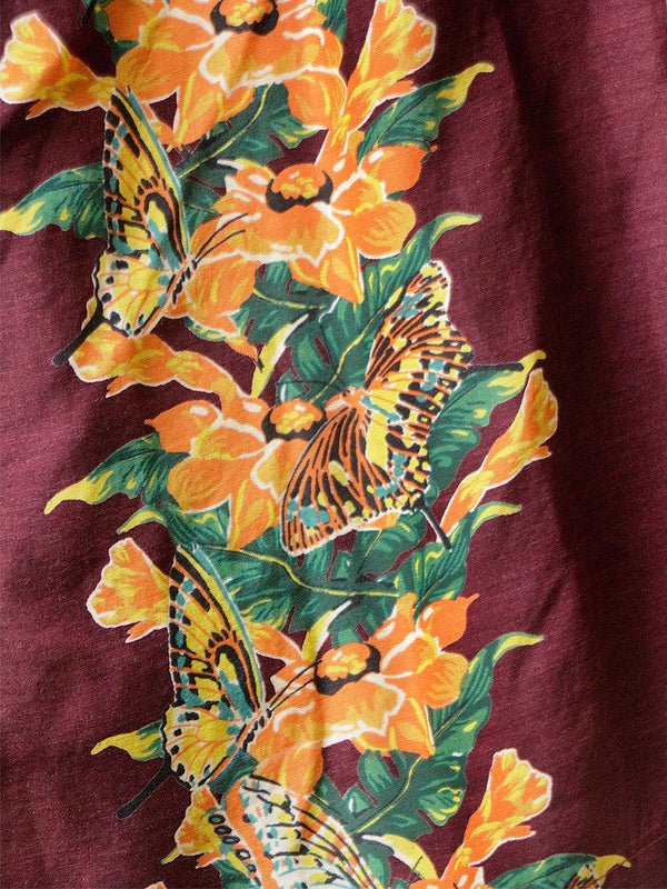 Kapital Silk rayon hibiscus ortega pt aloha shirt  (short sleeves)