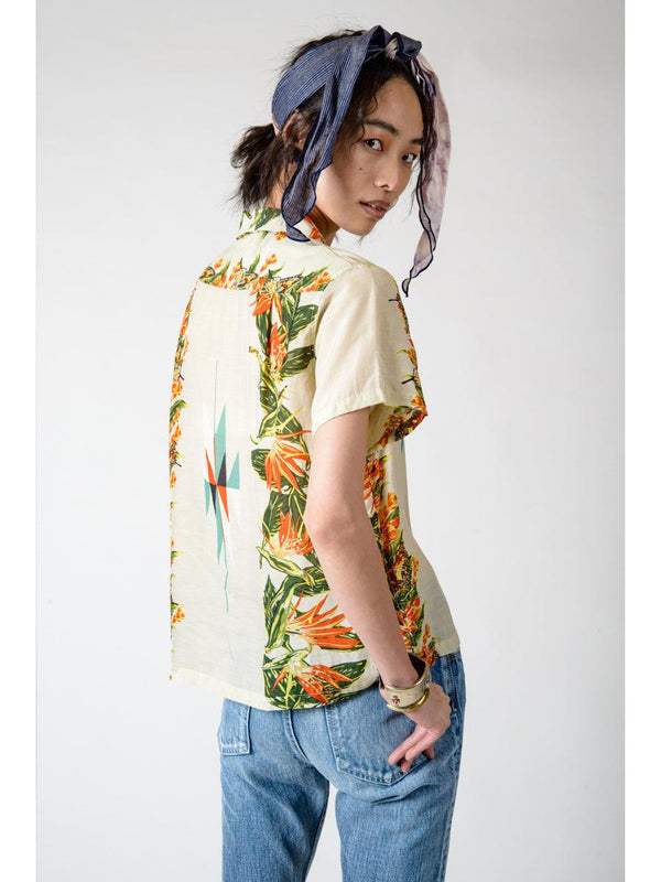 Kapital Silk rayon hibiscus ortega pt aloha shirt (short sleeves